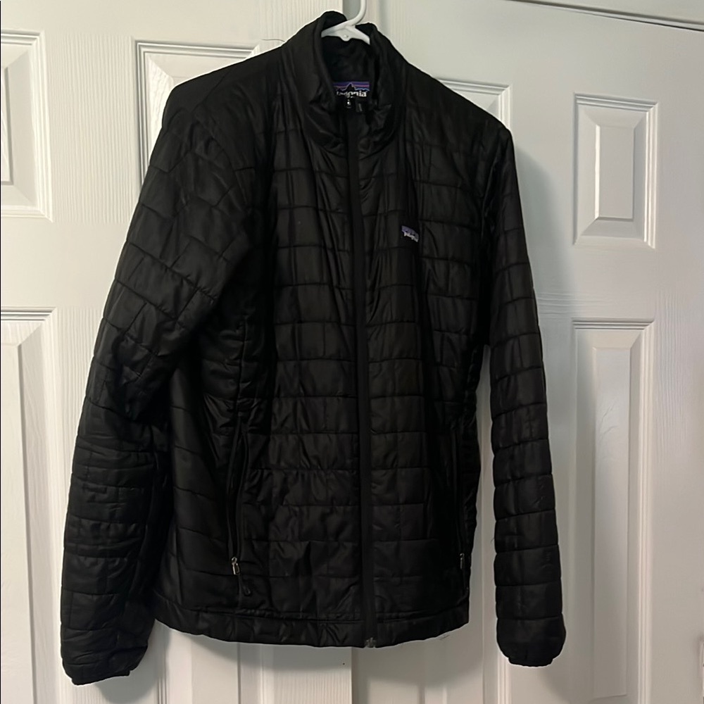 Patagonia Black Puffer Jacket with Quilted Design
